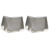 vidaXL Muro di contenimento 2 pz 50 x 50 x 50 cm Acciaio Inox Argento