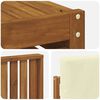 vidaXL Set divani 7 pcs Naturale e Crema Legno di Acacia Massello