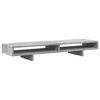 vidaXL Supporto Monitor Grigio Cemento 100x27x15cm Legno Massello Pino