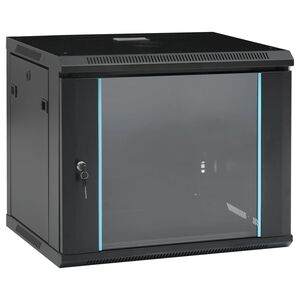 vidaXL Armadietto di Rete a Parete 9U da 19" IP20 600x450x510 mm