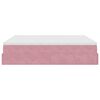 vidaXL Struttura Letto Pouf con Materassi Rosa 200x200 cm Velluto