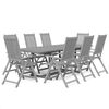 vidaXL Set da Pranzo da Giardino 9 pz Legno Massello di Acacia
