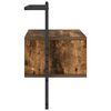 vidaXL Comodino a Muro Rovere Fumo 35x30x51 cm Legno Multistrato