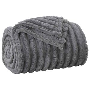 vidaXL Coperta Grigio Scuro 150 x 130 cm 0.51 kg Panno