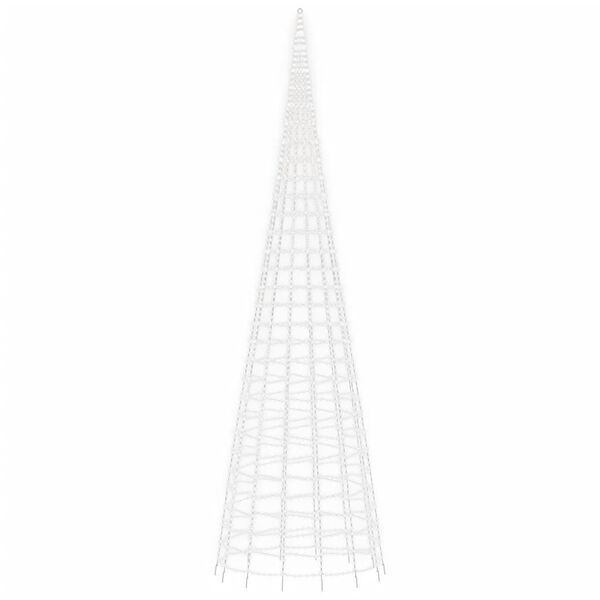 vidaXL Albero di Natale a LED su Asta 3000 LED Bianco Freddo 800 cm