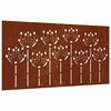vidaXL Decorazione Muro da Giardino 105x55 cm Fiore in Acciaio Corten