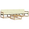 vidaXL Set di divani da esterno 5 pcs Bianco e Crema 79 x 79 x 37 cm