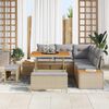 vidaXL Set Divano da Giardino 8 pcs Beige polyrattan