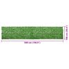 vidaXL Paravento da Balcone con Foglie Verdi 500x100 cm