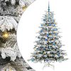 vidaXL Albero di Natale Artificiale con Rami Pieghevoli Bianco 180 cm