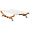 vidaXL Lettino Prendisole 165x188,5x46 cm in Legno Curvato Crema