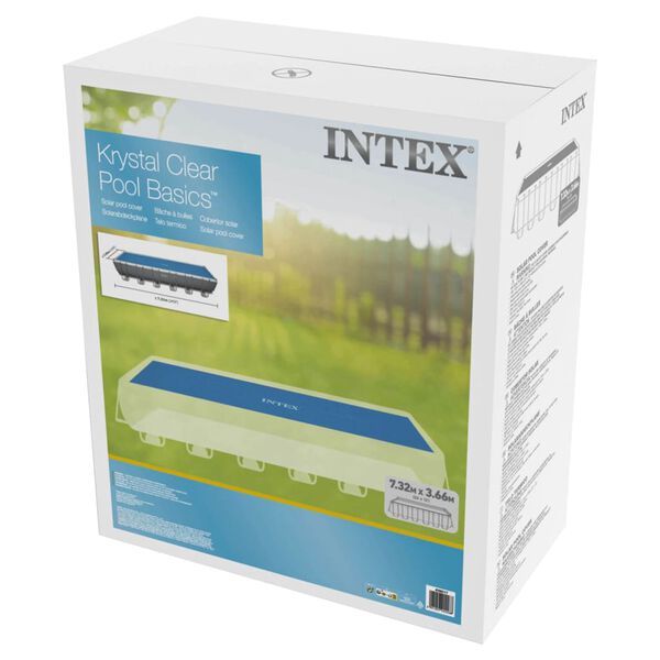 Intex Copertura Solare per Piscina Blu 716x346 cm in Polietilene