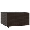 vidaXL Tavolino Quadrato da Giardino Marrone 50x50x30cm in Polyrattan