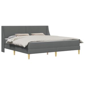 vidaXL Struttura letto con materasso Grigio scuro 180 x 200 cm