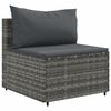 vidaXL Set Divani da Giardino 4 pz con Cuscini in Polyrattan Grigio