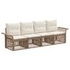 vidaXL Set Divano da Giardino 4 pz Beige polyrattan