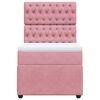 vidaXL Giroletto a Molle con Materasso Rosa 100x200 cm in Velluto