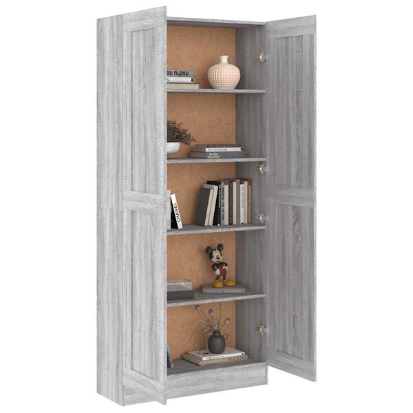 vidaXL Comodino Grigio Sonoma 82,5x30,5x185,5 cm in Legno Multistrato