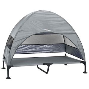 vidaXL Letto per Cani Elevato 127 x 81 x 108 cm Tessuto e acciaio