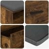 vidaXL Panca per ingresso con cuscino Rovere fum&eacute; 100 x 38 x 46 cm
