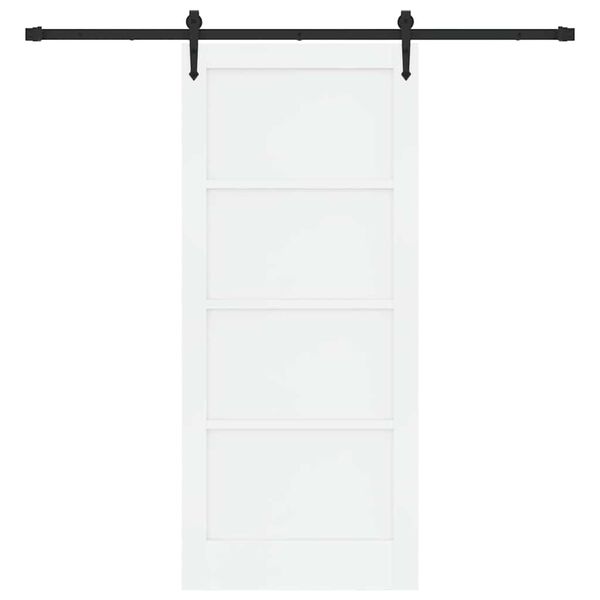 vidaXL Porta scorrevole ORKDAL Bianco e Nero 86 x 198,5 cm