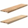 vidaXL Davanzali 2 pz Non Trattati 110x25x2cm Legno Massello di Rovere