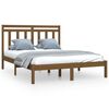 vidaXL Giroletto ambra in Legno Massello 150x200 cm King Size