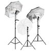 vidaXL Kit di Illuminazione da Studio con Treppiedi e Ombrelli