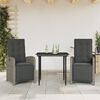 vidaXL Set da Pranzo da Giardino 5 pz con Cuscini in Polyrattan Grigio