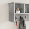 vidaXL Appendiabiti a muro Grigio cemento 50 x 16 x 26 cm