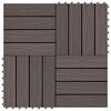 vidaXL Piastrella per Decking 11 pcs Marrone Scuro 30 x 30 cm WPC