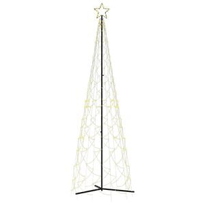 vidaXL Albero di Natale a cono luce Bianca Calda 500 LED 100x300 cm