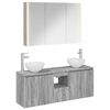 vidaXL Set di Armadi da Bagno 4 pcs Sonoma grigio 103,5 x 15,5 x 70 cm