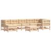 vidaXL Set Divani da Giardino 8 pz con Cuscini in Legno Massello