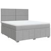 vidaXL Giroletto a Molle con Materasso Grigio Chiaro180x200 cm Tessuto