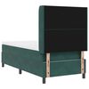 vidaXL Letto con Box Springs LED e Materasso Verde Scuro 90 x 200 cm