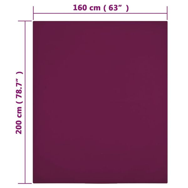 vidaXL Lenzuola con Angoli Jersey 2pz Bord&ograve; 160x200 cm Cotone