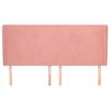 vidaXL Testiera ad Orecchio Rosa 183x23x118/128 cm in Velluto