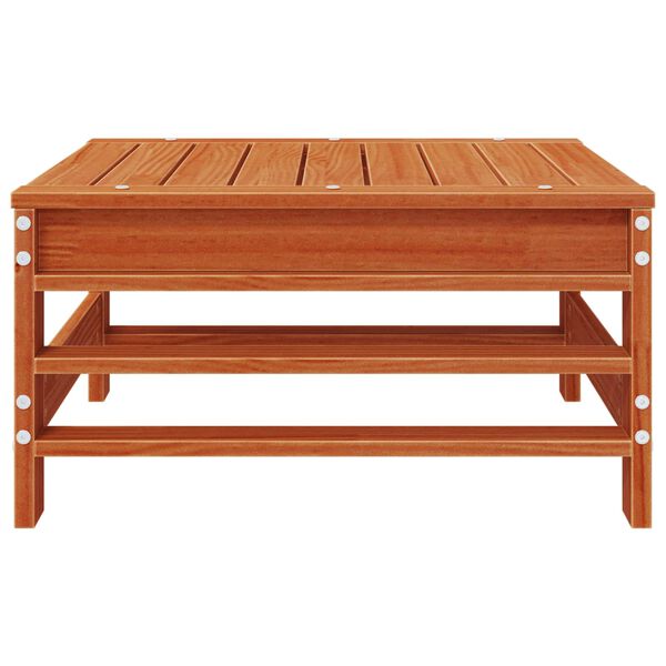 vidaXL Poggiapiedi da Giardino Legno di pino massiccio Marrone Cera