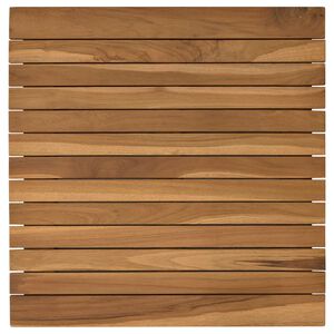 vidaXL Piano del tavolo 50 x 50 x 3,5 cm Quadrato Legno di teak solido