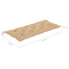 vidaXL Panca da Giardino con Cuscino Beige 120 cm Massello di Teak
