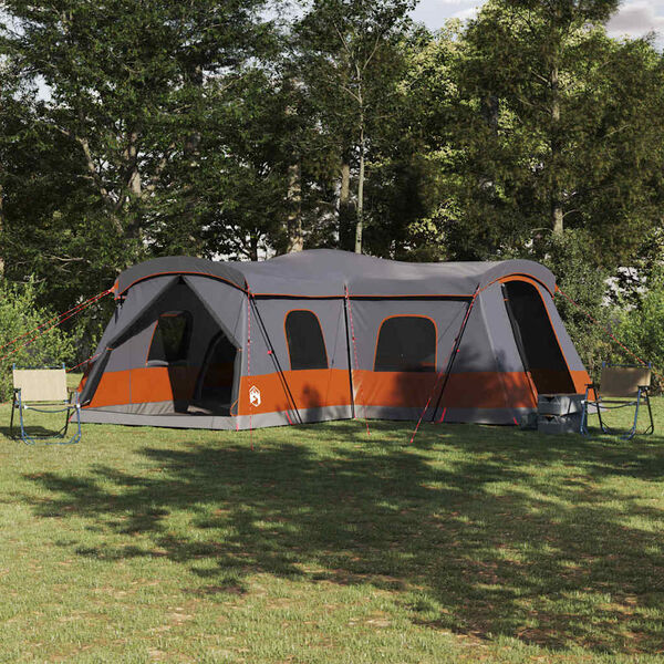 vidaXL Tenda con tetto Grigio e arancione 680 x 510 x 210 cm