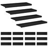 vidaXL Tappeti per scale 16 pz 90 x 25 x 2 cm Nero