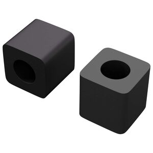 vidaXL Supporto per cassetto 2 pcs Nero 15 x 15 x 15mm Copoliestere PP