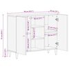 vidaXL Credenza 90x33x75 cm in Legno Massello di Mango