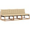 vidaXL 3 Pezzo Divano centrale per esterno Legno di Acacia Massello