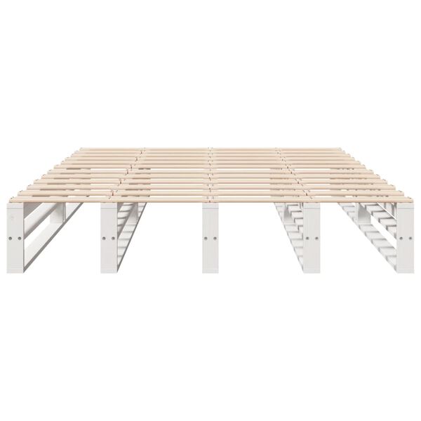 vidaXL Letto senza Materasso Bianco 140x200 cm Legno Massello di Pino