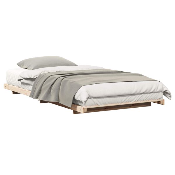 vidaXL Struttura letto a terra Marrone 90 x 190 cm