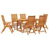 vidaXL Set da Pranzo per Giardino 7 pcs Marrone