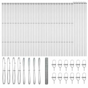 vidaXL Palo della recinzione Argento